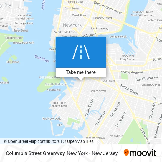 Columbia Street Greenway map