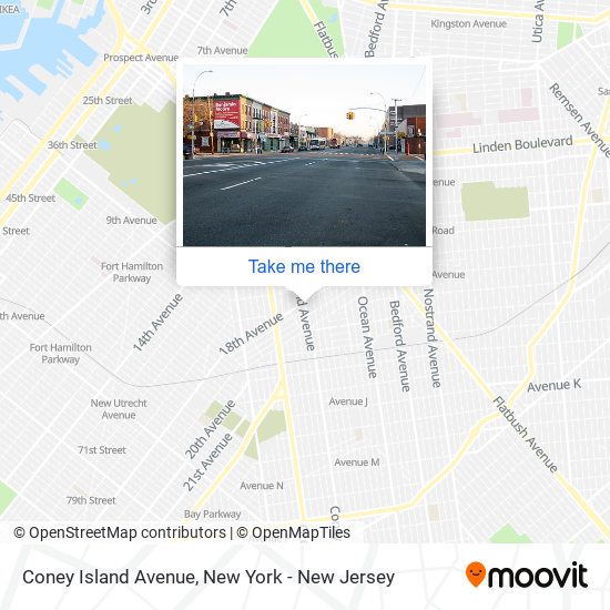 Coney Island Avenue map