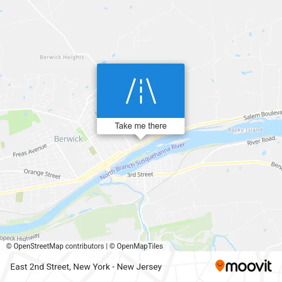 Mapa de East 2nd Street