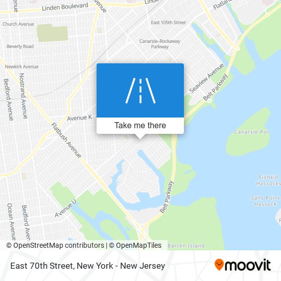 East 70th Street map