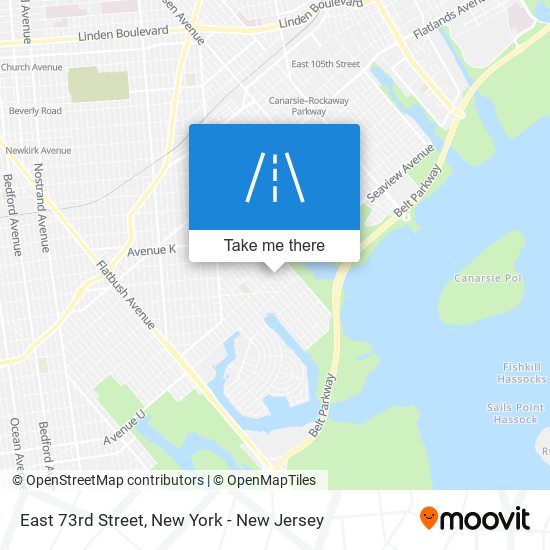 East 73rd Street map