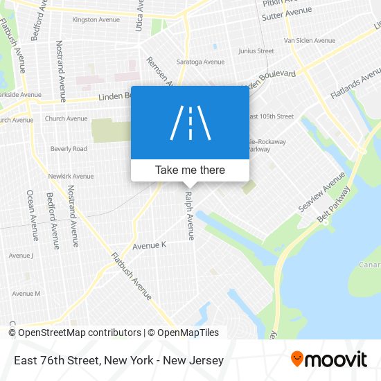 East 76th Street map