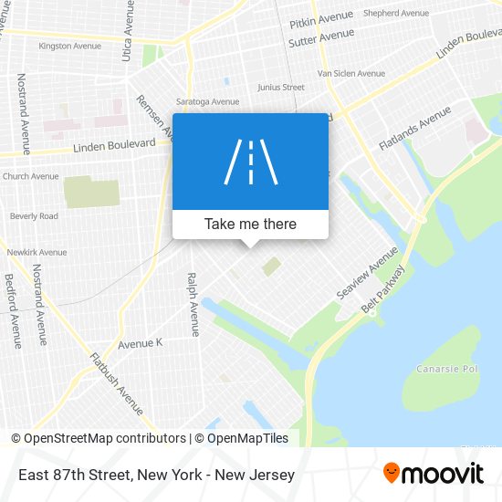 Mapa de East 87th Street