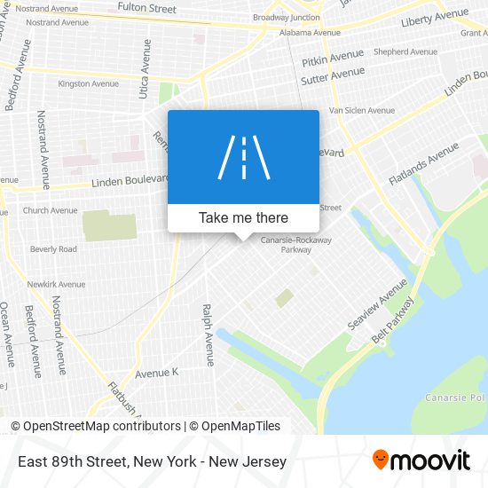 Mapa de East 89th Street