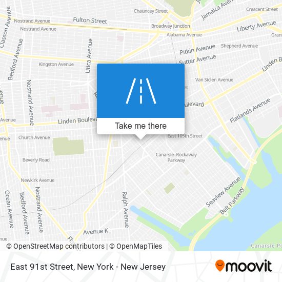 East 91st Street map