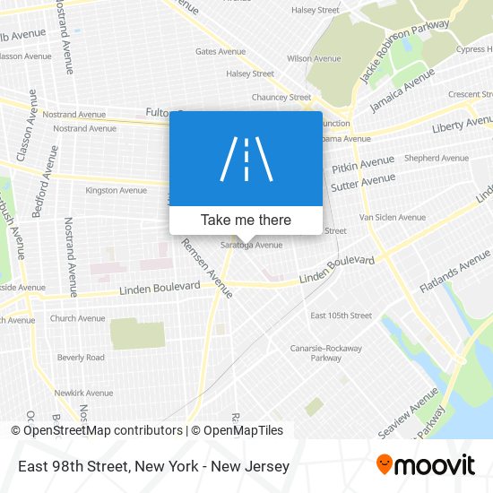 Mapa de East 98th Street