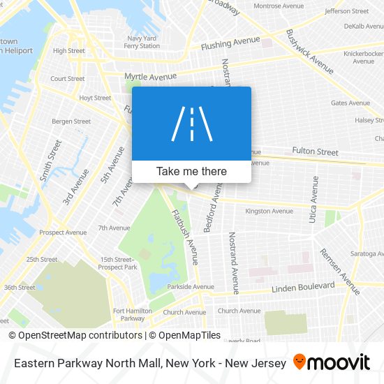 Mapa de Eastern Parkway North Mall