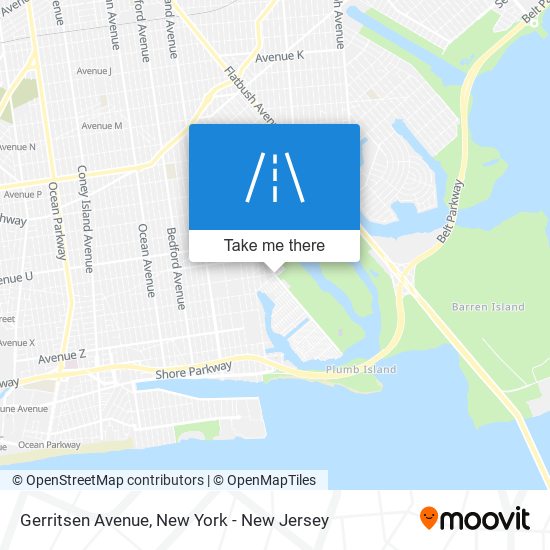 Mapa de Gerritsen Avenue