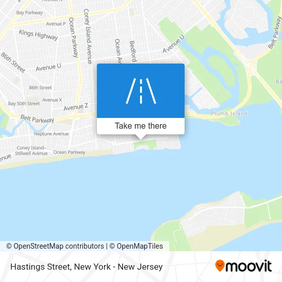 Mapa de Hastings Street