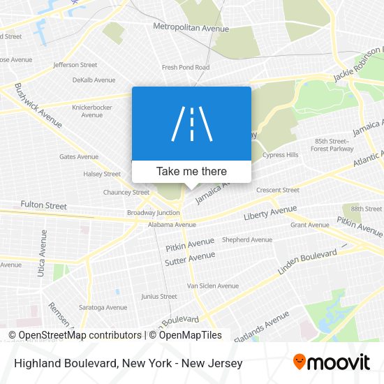 Mapa de Highland Boulevard