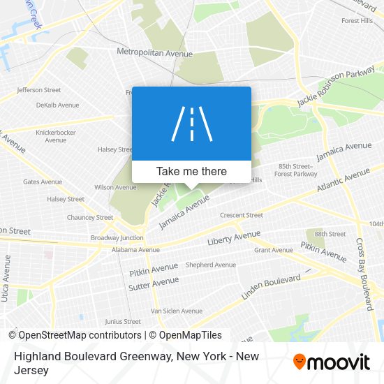 Highland Boulevard Greenway map