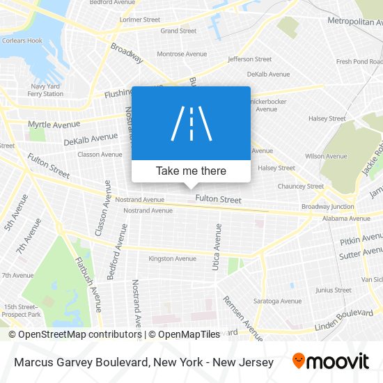 Mapa de Marcus Garvey Boulevard