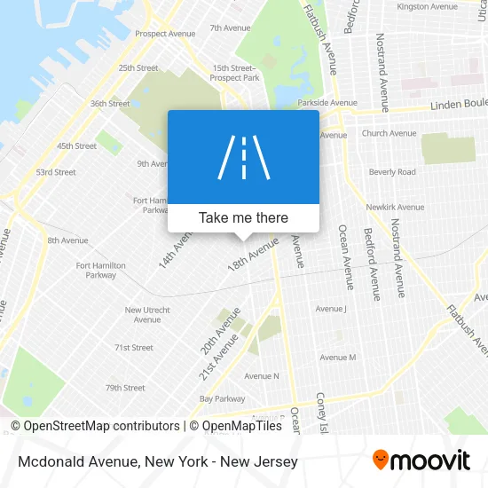Mapa de Mcdonald Avenue