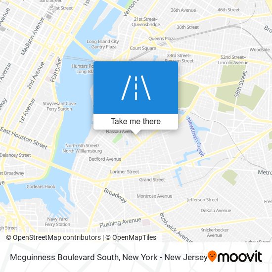 Mcguinness Boulevard South map