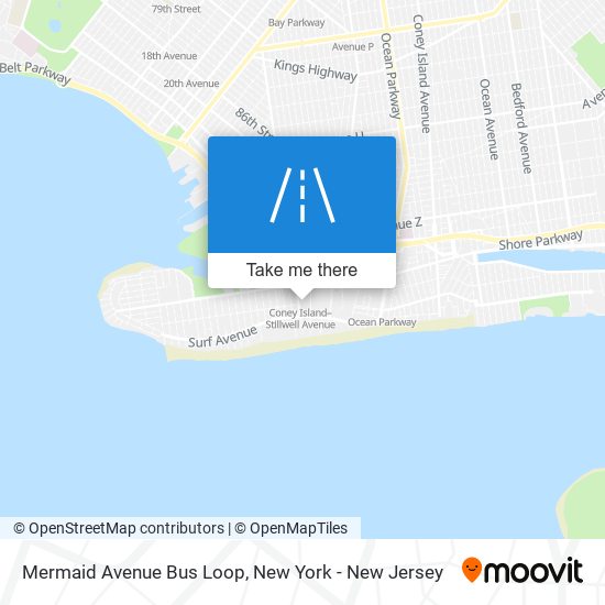 Mermaid Avenue Bus Loop map