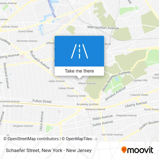 Schaefer Street map