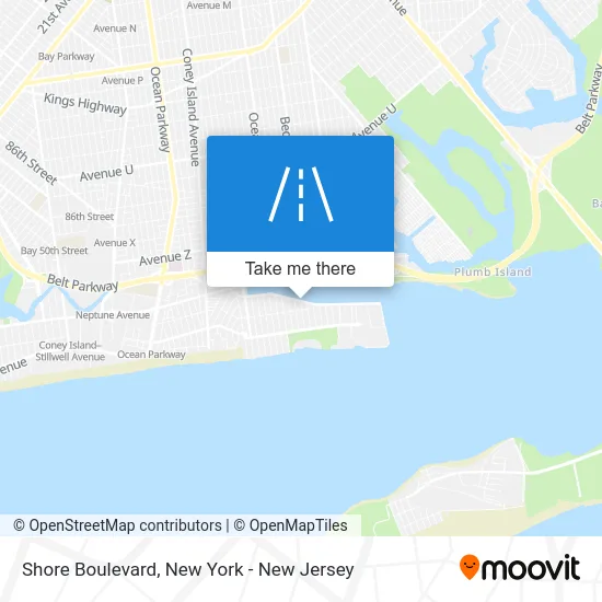 Shore Boulevard map