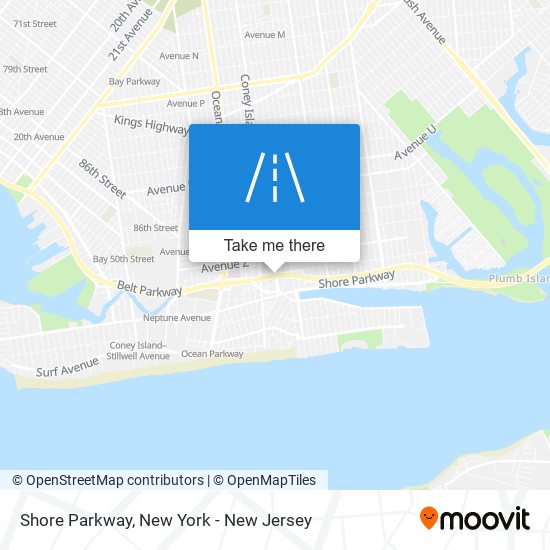 Shore Parkway map