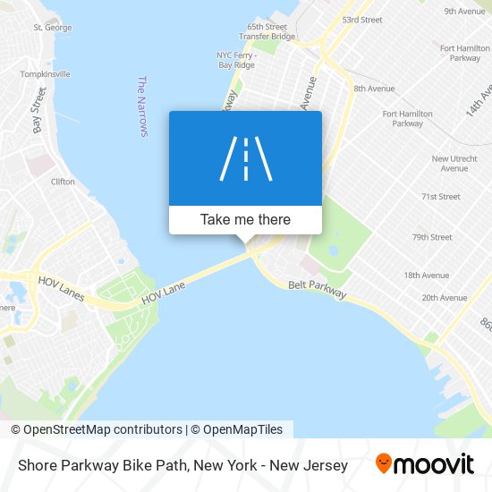 Shore Parkway Bike Path map