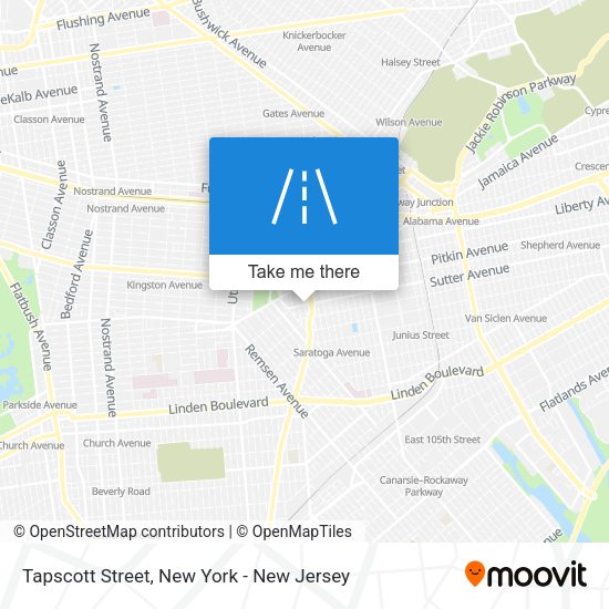 Mapa de Tapscott Street