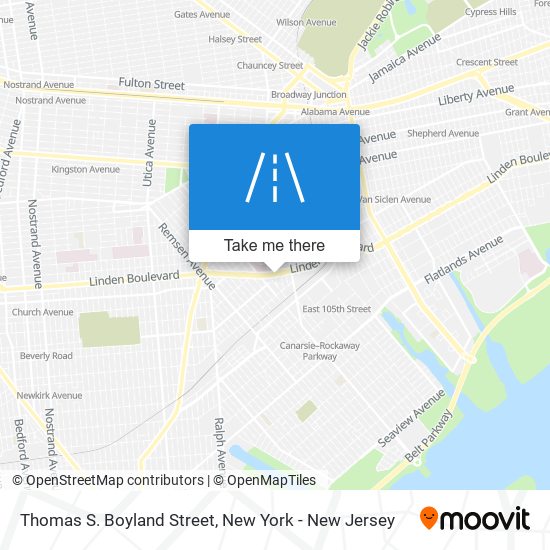 Mapa de Thomas S. Boyland Street