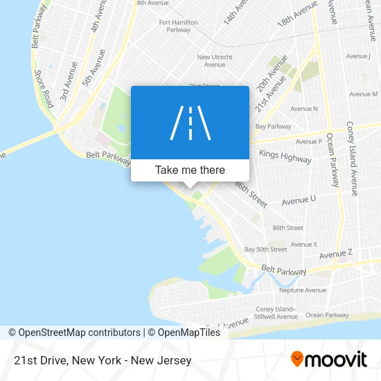 21st Drive map