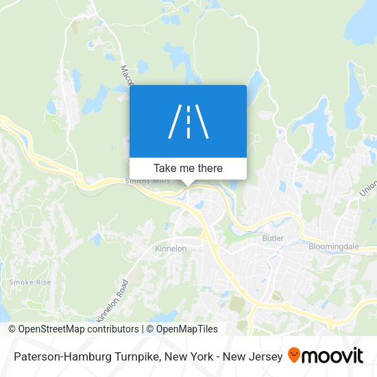 Mapa de Paterson-Hamburg Turnpike