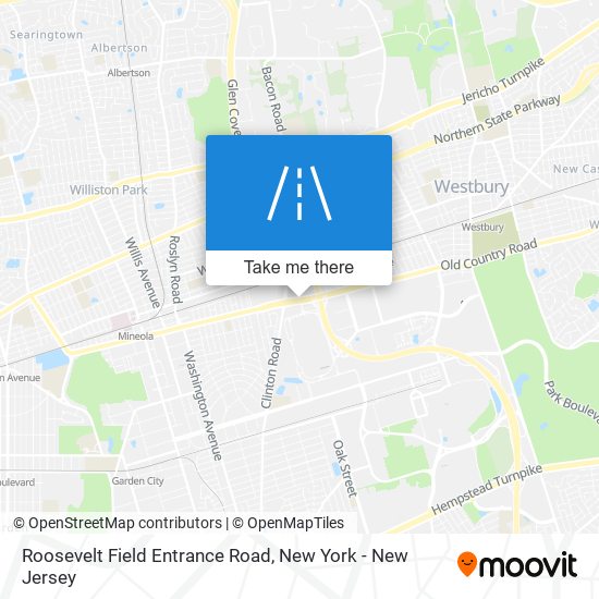 Roosevelt Field Entrance Road map