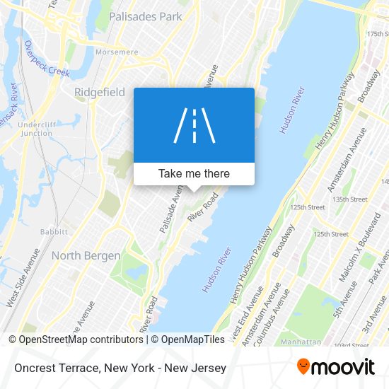 Oncrest Terrace map