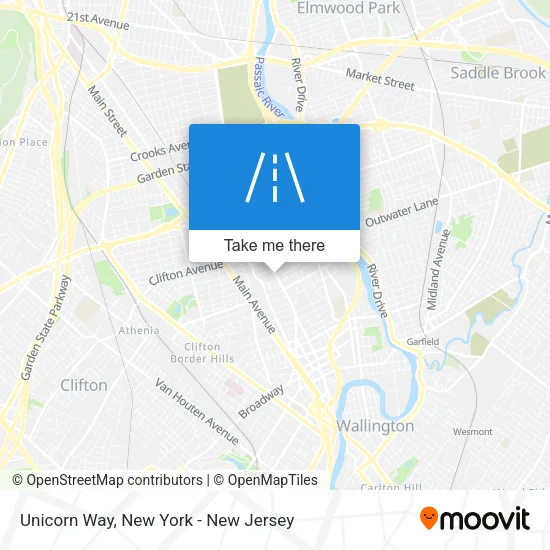 Unicorn Way map