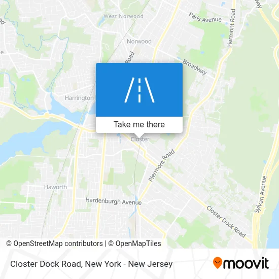 Closter Dock Road map