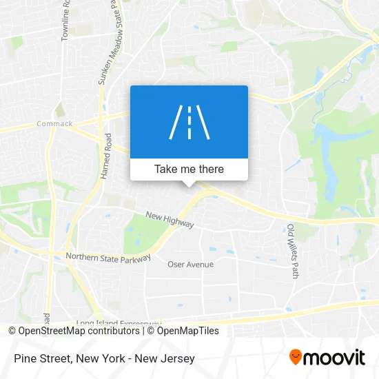 Pine Street map