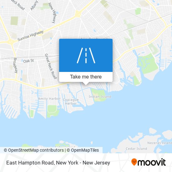 East Hampton Road map