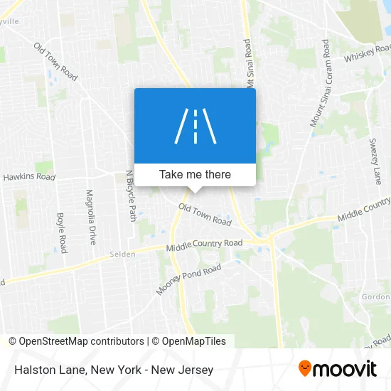 Halston Lane map