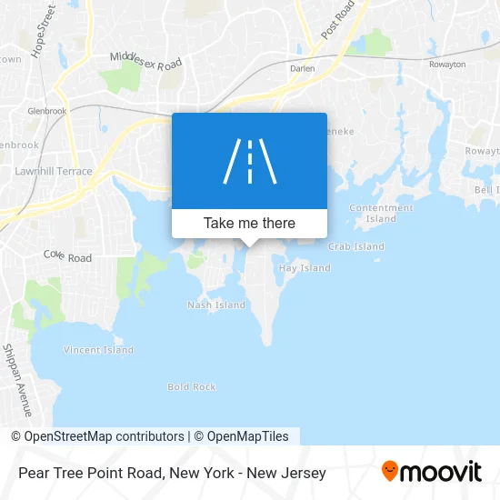 Pear Tree Point Road map