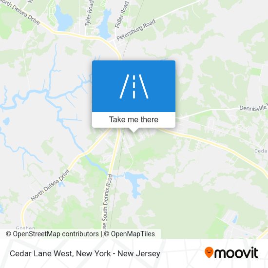 Mapa de Cedar Lane West