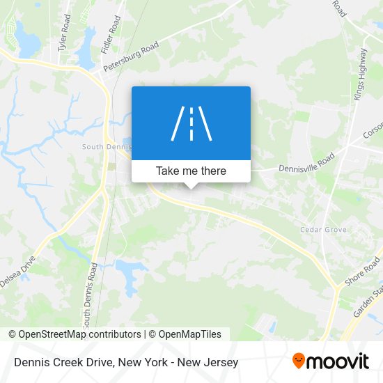 Dennis Creek Drive map