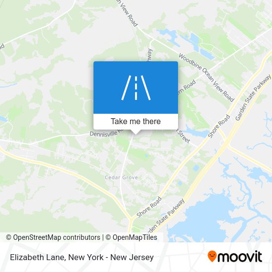 Mapa de Elizabeth Lane