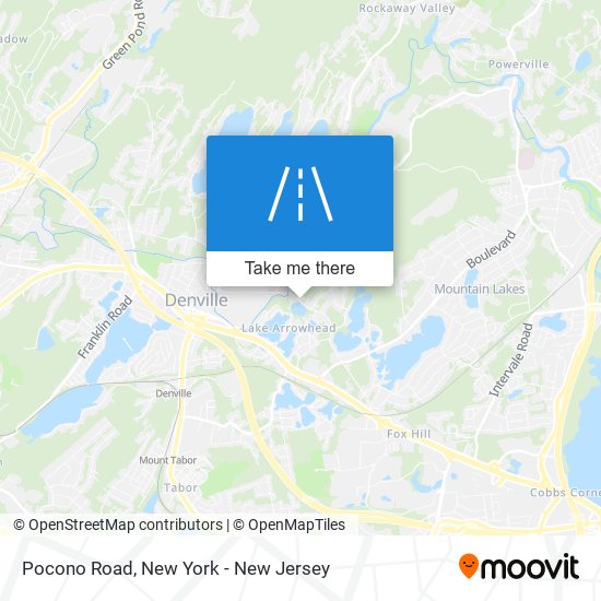 Pocono Road map