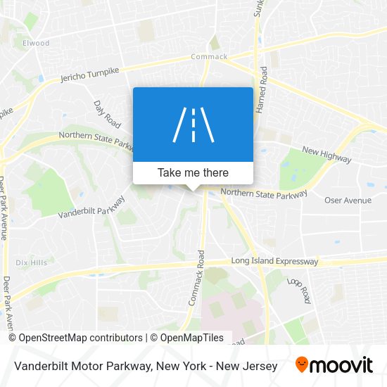 Mapa de Vanderbilt Motor Parkway