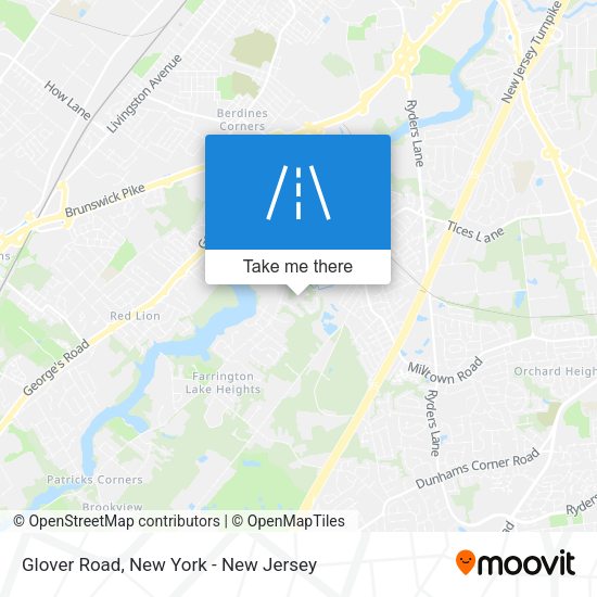 Glover Road map