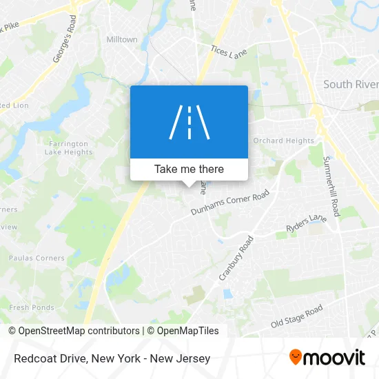 Redcoat Drive map