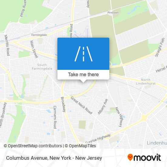 Mapa de Columbus Avenue