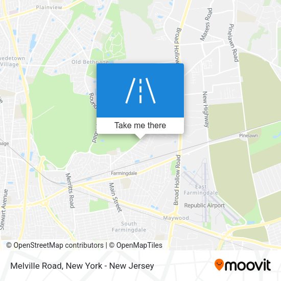 Melville Road map