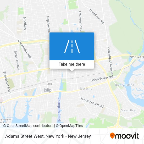 Mapa de Adams Street West
