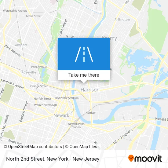 North 2nd Street map