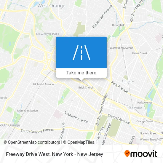 Freeway Drive West map