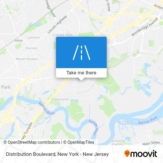 Distribution Boulevard map