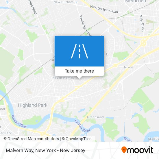 Malvern Way map