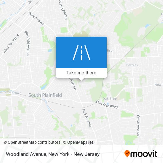 Woodland Avenue map